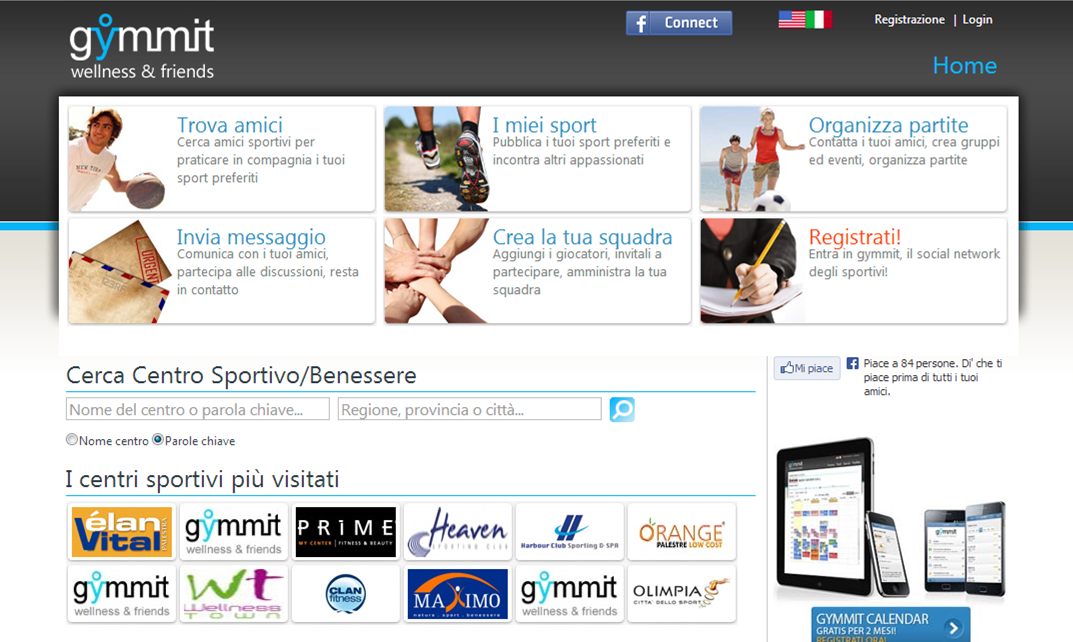 Gymmit, il social network per sportivi e centri sportivi