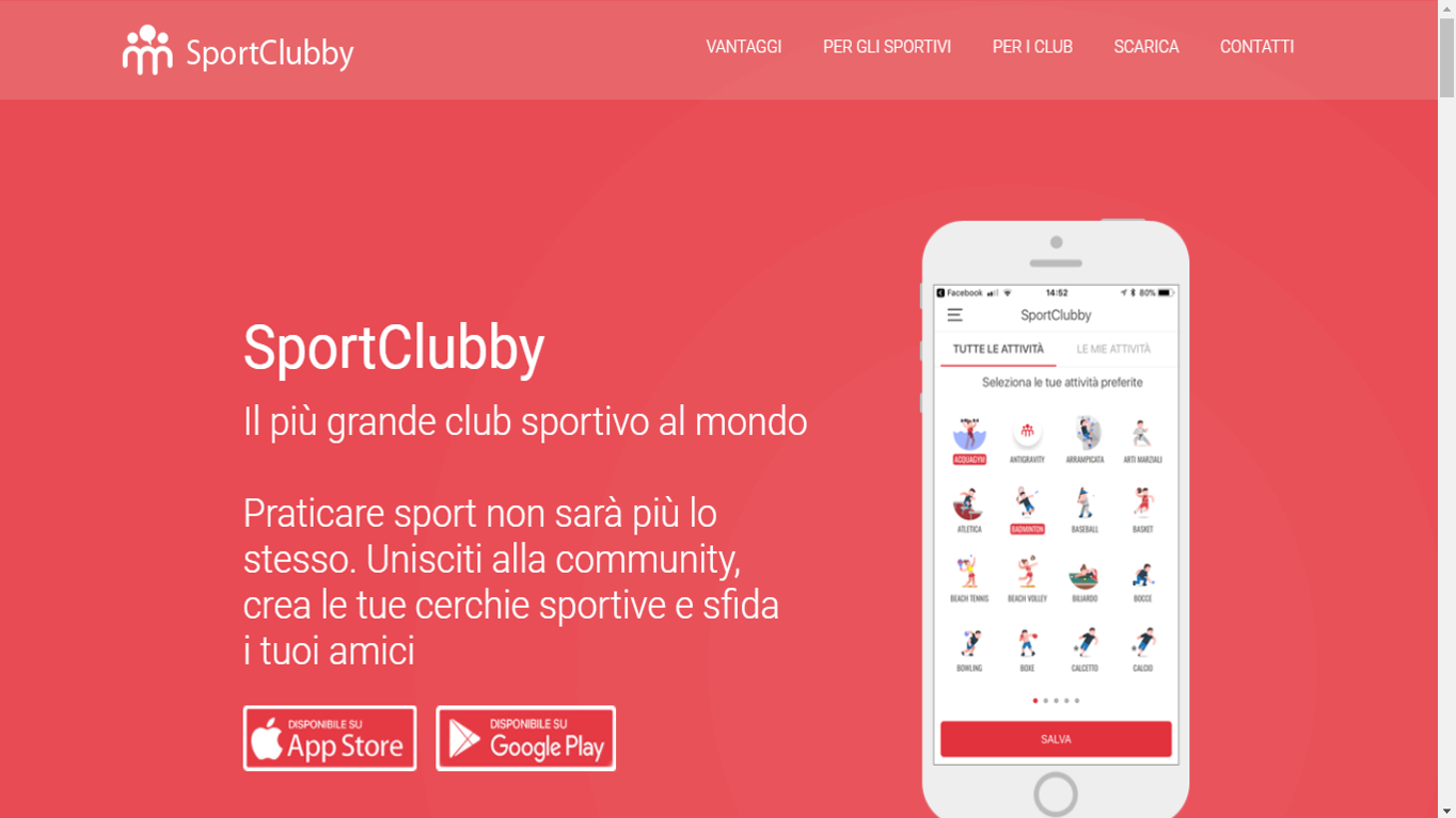 SportClubby: rivoluzionare il modo di fare sport