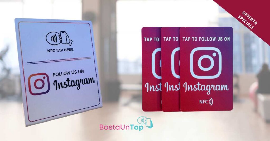 card nfc basta un tap follower instagram